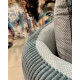 Fauteuil AYUNI - Velours côtelé - Nuances de gris