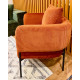 Fauteuil AYUNI - Velours côtelé - Terre de Sienne
