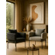 Fauteuil AYUNI - Velours côtelé - Black
