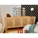 Buffet bas WOODSY - Chêne miel & cannage - 180 cm