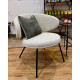 Fauteuil de salon AKURA - Toile piquée Beige