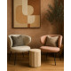 Fauteuil de salon AKURA - Toile piquée Blush