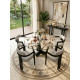 Console NASSAU - Chêne massif cerusé en noir - 130 cm
