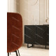 Buffet TATAOUI - Full Black à façades sculptées - 150 cm