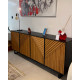 Buffet bas TATAOUI - Black & Oak - 201 cm