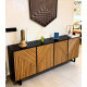 Buffet bas TATAOUI - Black & Oak - 201 cm