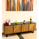Meuble TV TATAOUI - Black & Oak - 161 cm