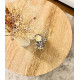 Table basse ZANOTTI - Plateau en travertin & base en bois de noyer (dimensions au choix)