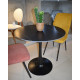 Table tulipe MAZAR - Pierre marbrée noire veinée