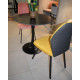 Table tulipe MAZAR - Pierre marbrée noire veinée