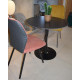 Table tulipe MAZAR - Pierre marbrée noire veinée
