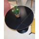 Table tulipe MAZAR - Pierre marbrée noire veinée