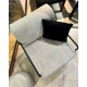 Fauteuil COLUBI - Toile Gris chiné