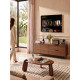 Table basse NASSAU - Bois de noyer massif - 80 cm