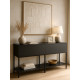 Console avec ragements KUDY - Anthracite - 150 cm