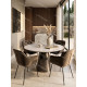 Fauteuil MOSHI Velvet & Black - Taupe