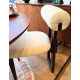 Fauteuil MADURA xL - Noyer et bouclette Crème