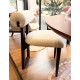 Fauteuil MADURA xL - Noyer et bouclette Crème