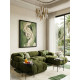 Salon modulaire LEONDA - Toile bouclée Green Forest
