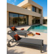 Bain de soleil MYKONOS - Alumium Anthracite & Textilène Gris