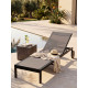 Bain de soleil MYKONOS - Alumium Anthracite & Textilène Gris