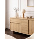 Buffet TOSCA - Chêne miel naturel - 3 portes 1 tiroir - 146 cm