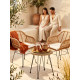 Ensemble de jardin NUSA — 2 fauteuils + table basse rotin