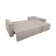 Canapé convertible HALDA - Maille côtelée Beige