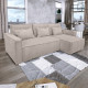 Canapé convertible HALDA - Maille côtelée Beige