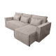 Canapé convertible HALDA - Maille côtelée Beige