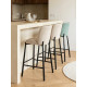Tabouret HIZY - Toile piquée Beige Sable