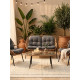 Ensemble de jardin NUSA — 2 fauteuils + table basse rotin