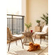 Ensemble de jardin SALINA — 2 fauteuils + table basse cordage tressé