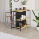 Table de bar MIKI avec rangement - Oak & Black - 100 cm