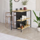 Table de bar MIKI avec rangement - Oak & Black - 100 cm