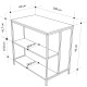 Table de bar MIKI avec rangement - Oak & Black - 100 cm
