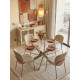 Chaise LOVA — Cream & Terracotta