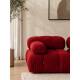 Salon modulaire LEONDA - Toile bouclée RED PASSION