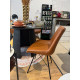 Fauteuil LEYNA - Cuir cognac