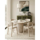 Chaise PALMA - Toile piquée - Crème