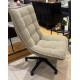Fauteuil pivotant SWING - Toile chenille Taupe