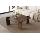 Table basse carrée QUADRIA - 90 cm - Noyer