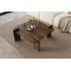 Table basse carrée QUADRIA - 90 cm - Noyer