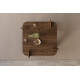 Table basse carrée QUADRIA - 90 cm - Noyer