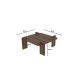 Table basse carrée QUADRIA - 90 cm - Noyer