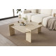Table basse carrée QUADRIA - 90 cm - Façon travertin