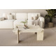 Table basse carrée QUADRIA - 90 cm - Façon travertin