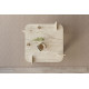 Table basse carrée QUADRIA - 90 cm - Façon travertin