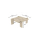 Table basse carrée QUADRIA - 90 cm - Façon travertin