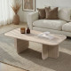 Table basse AVELIA - 120 cm - Façon travertin